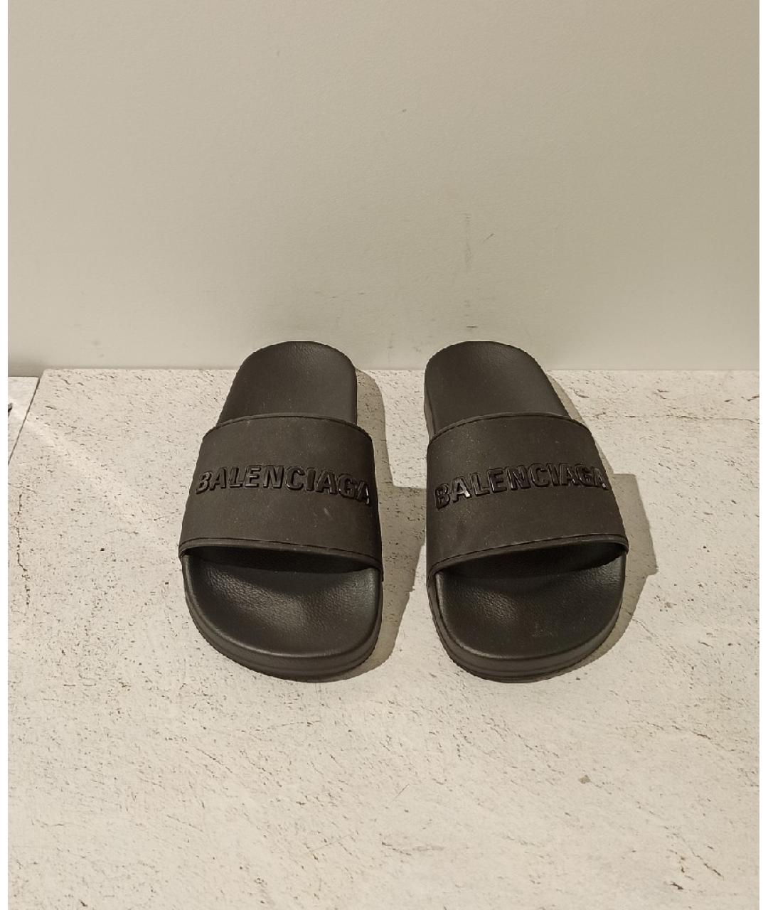 BALENCIAGA Черные шлепанцы, фото 2
