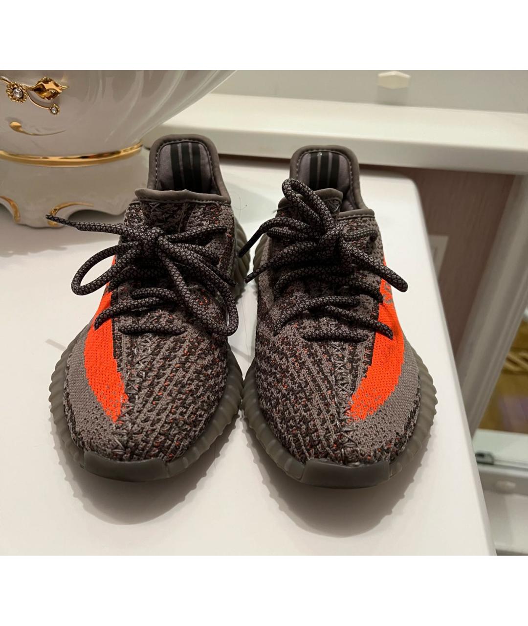 ADIDAS YEEZY Серые текстильные кроссовки, фото 2