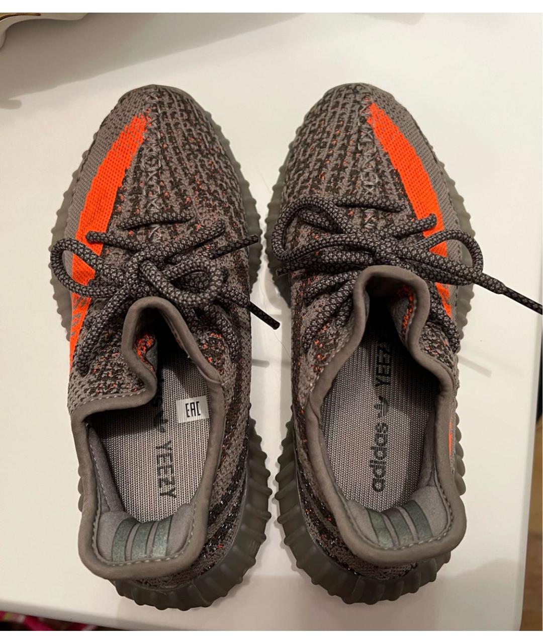 ADIDAS YEEZY Серые текстильные кроссовки, фото 3