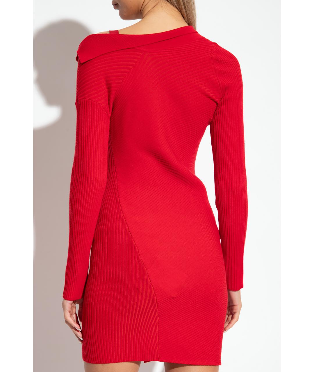 JACQUEMUS Красное повседневное платье, фото 4