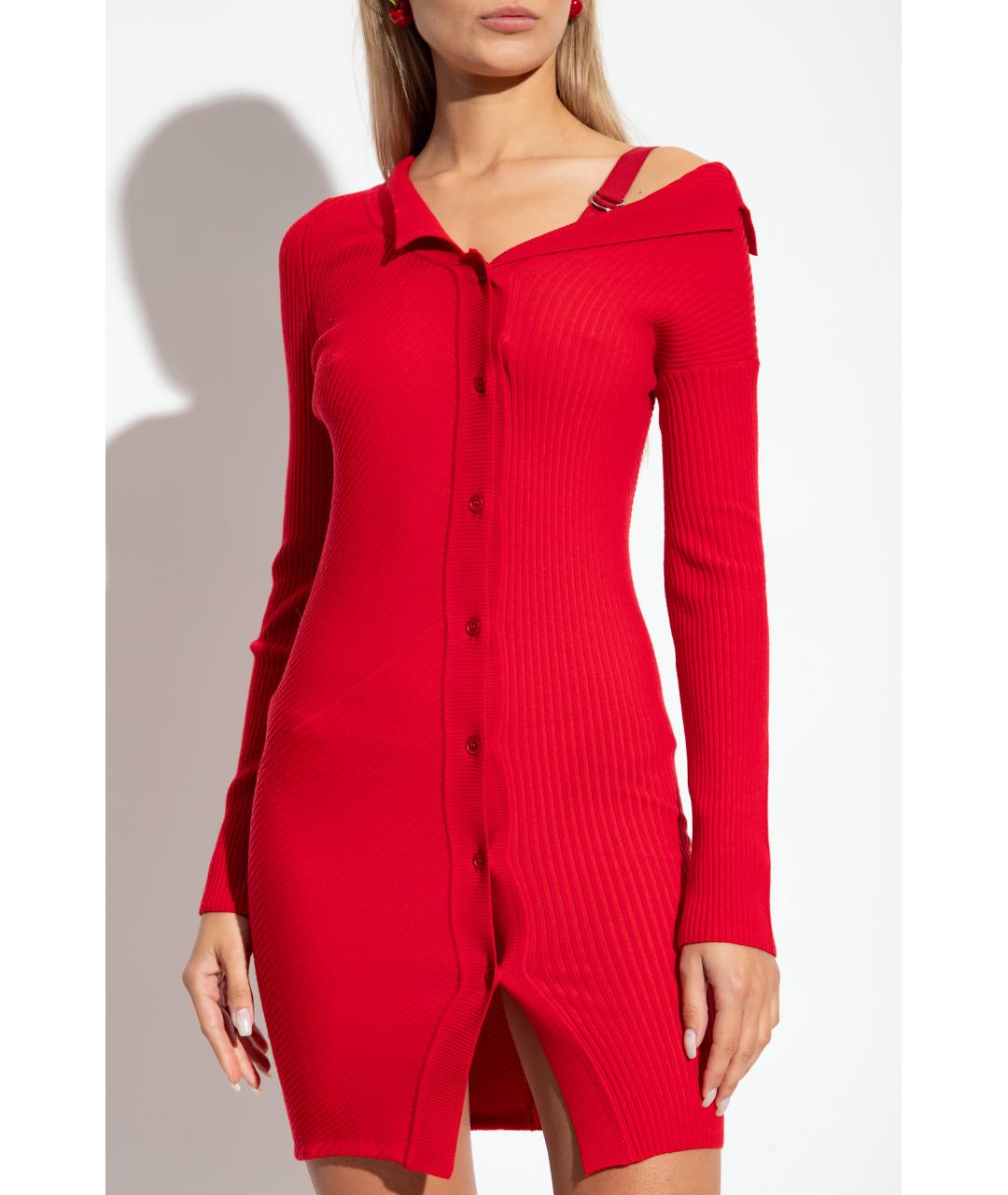 JACQUEMUS Красное повседневное платье, фото 3