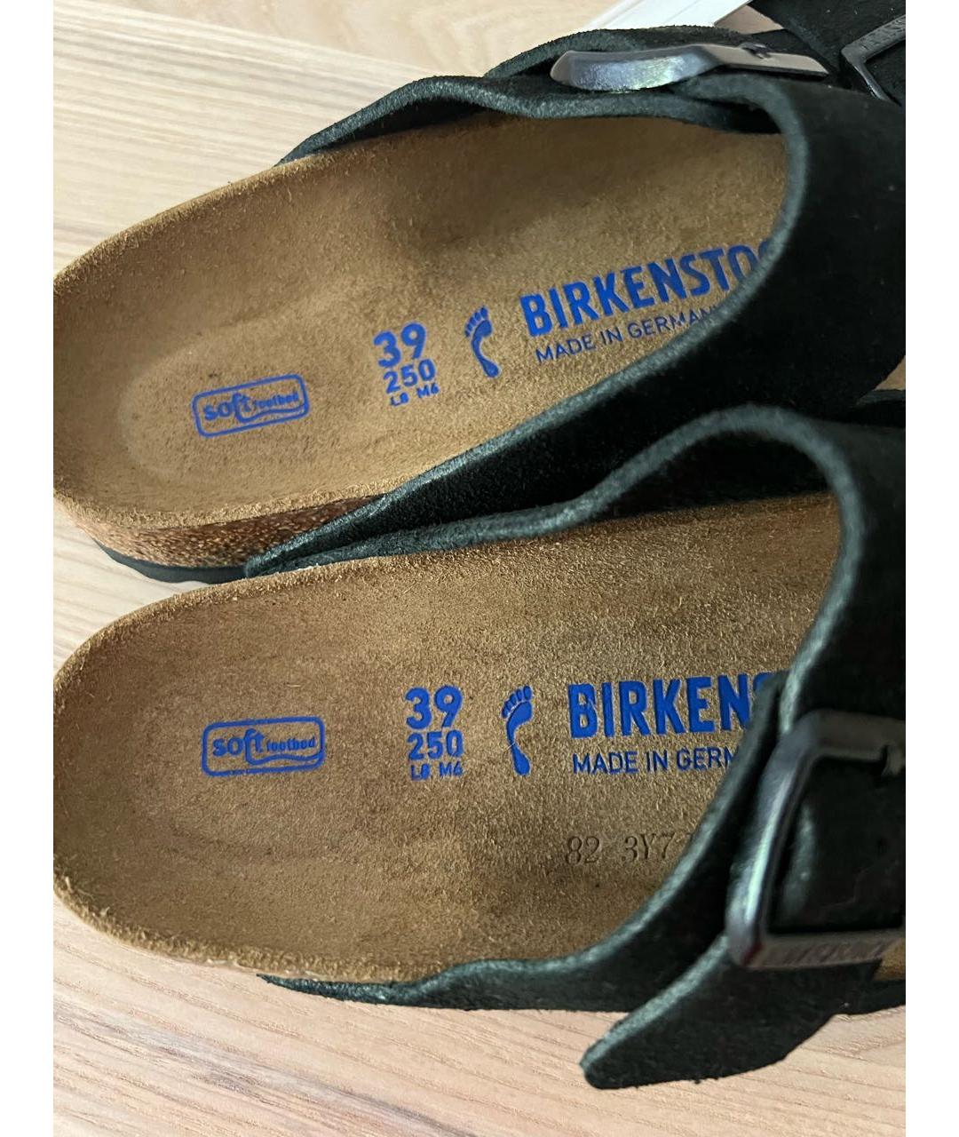 BIRKENSTOCK Черные замшевые сандалии, фото 6