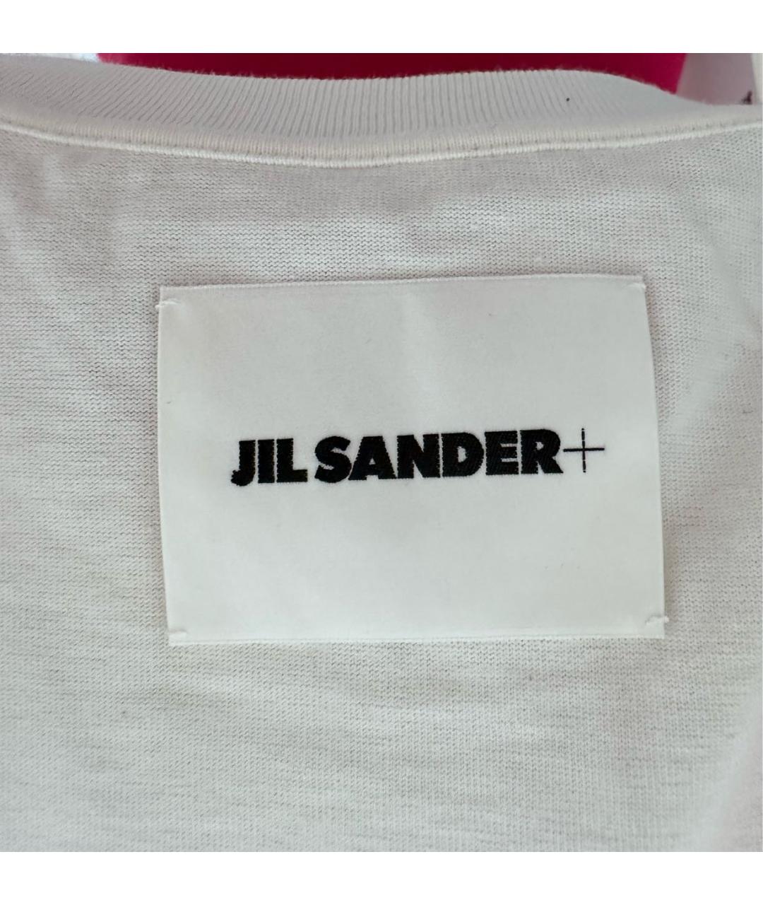 JIL SANDER Белая хлопковая футболка, фото 6