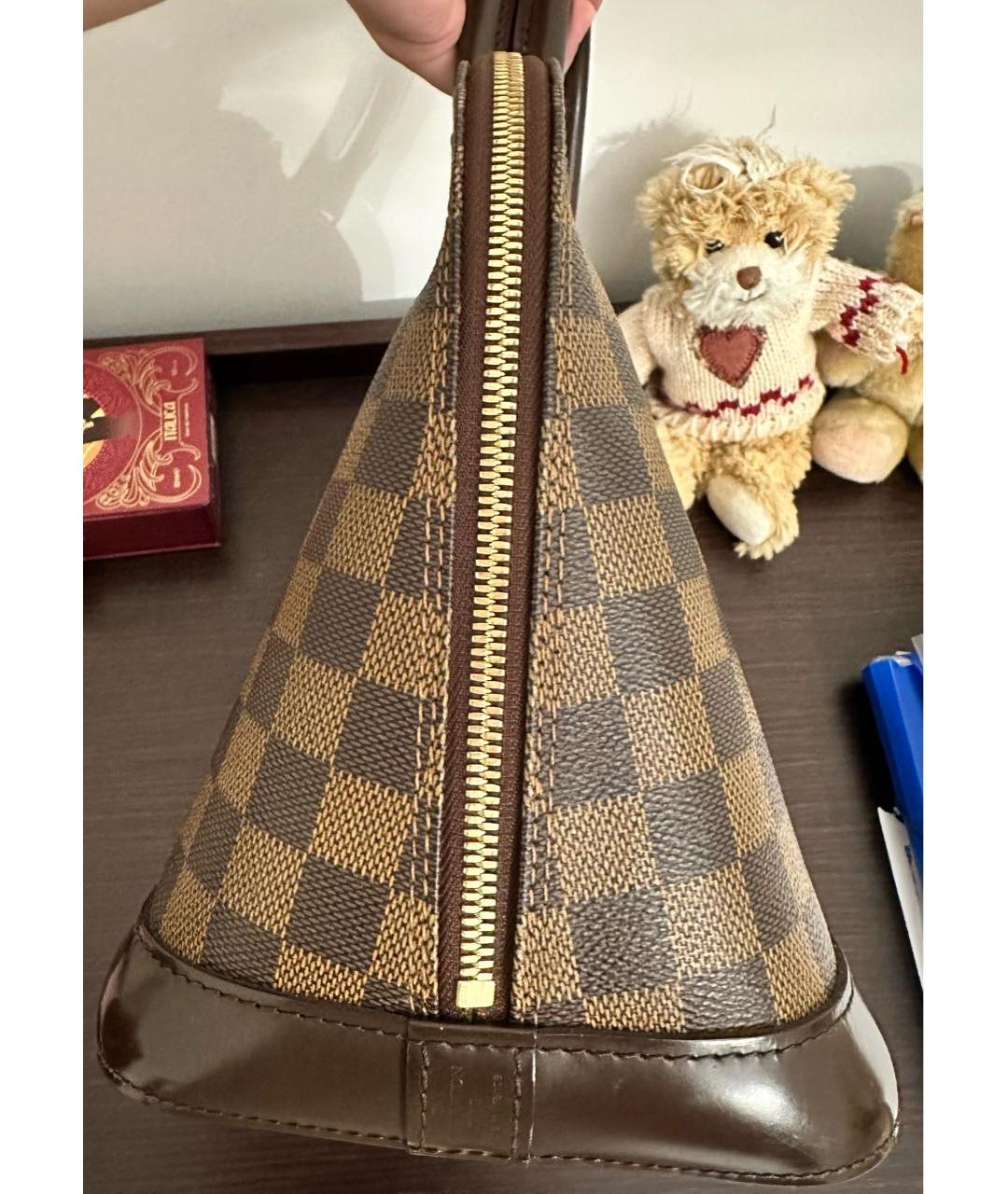 LOUIS VUITTON Коричневая сумка с короткими ручками, фото 5