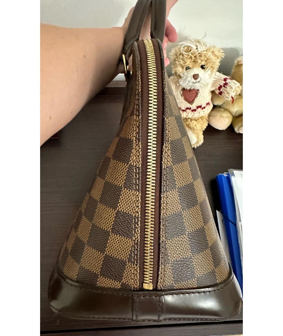 LOUIS VUITTON Коричневая сумка с короткими ручками, фото 4