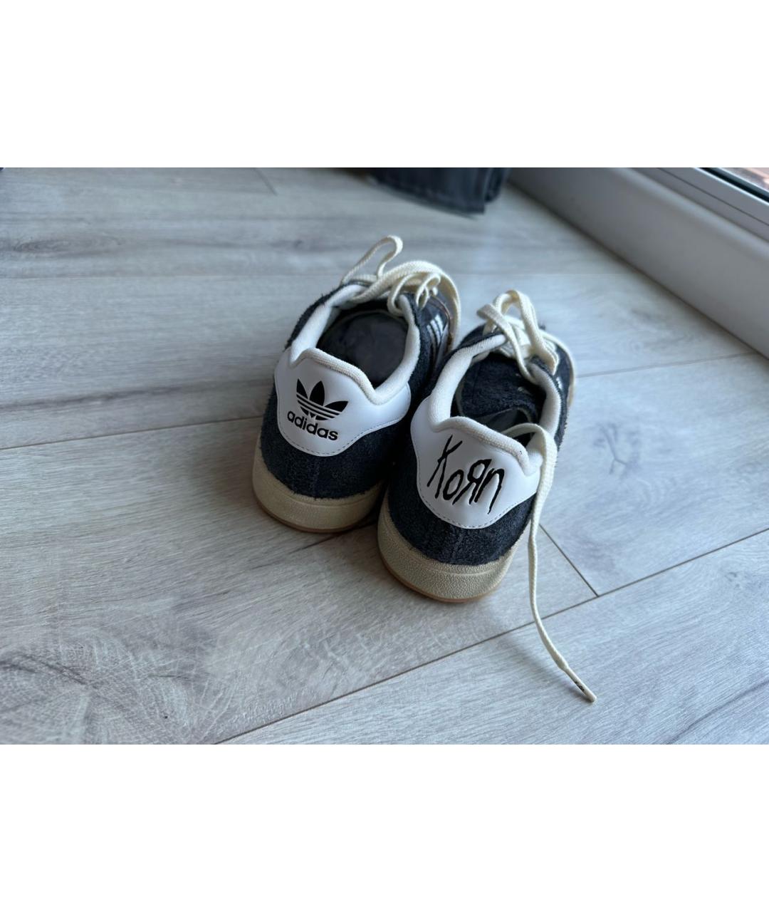ADIDAS Серые замшевые низкие кроссовки / кеды, фото 4