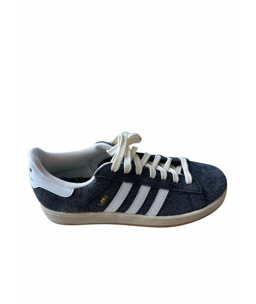 ADIDAS Серые замшевые низкие кроссовки / кеды, фото 1
