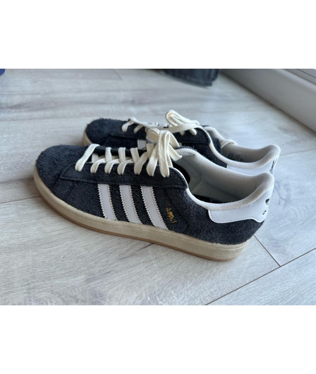 ADIDAS Серые замшевые низкие кроссовки / кеды, фото 2
