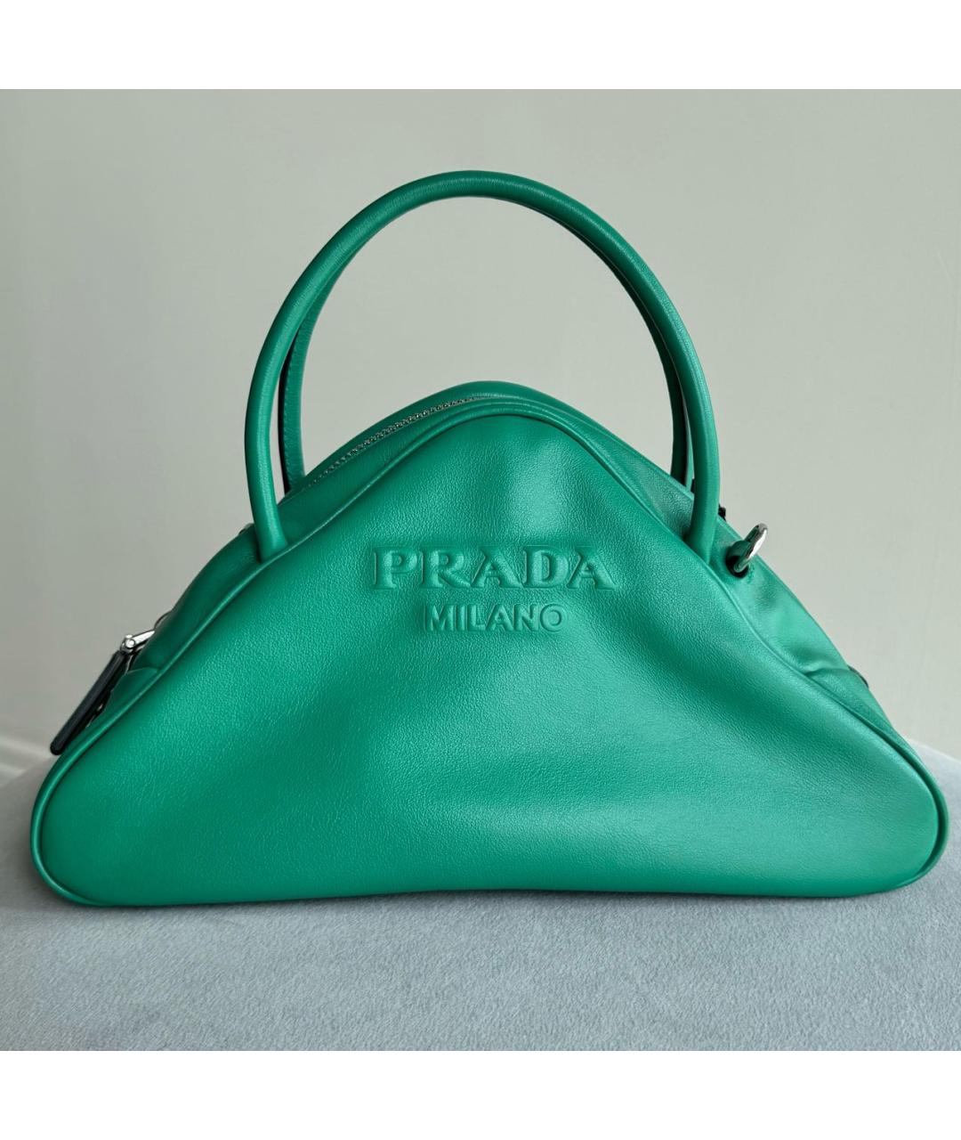 PRADA Зеленая сумка через плечо из искусственной кожи, фото 6