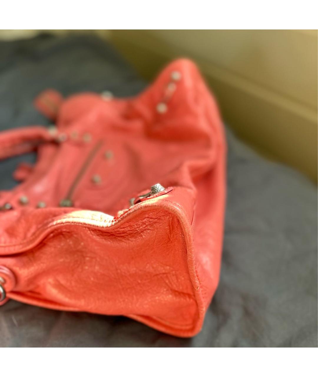BALENCIAGA Розовая кожаная сумка тоут, фото 4