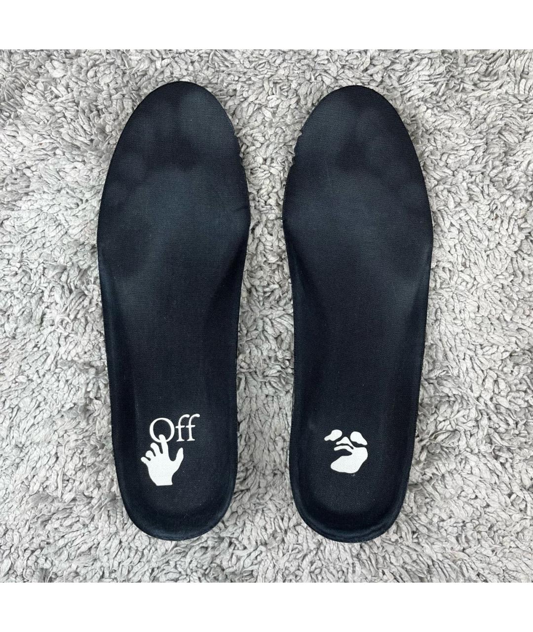 OFF-WHITE Черные текстильные низкие кроссовки / кеды, фото 7