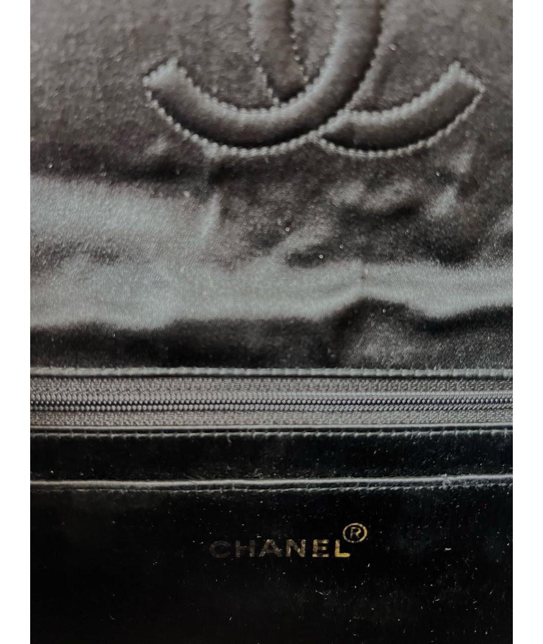 CHANEL Черная шелковая сумка через плечо, фото 8