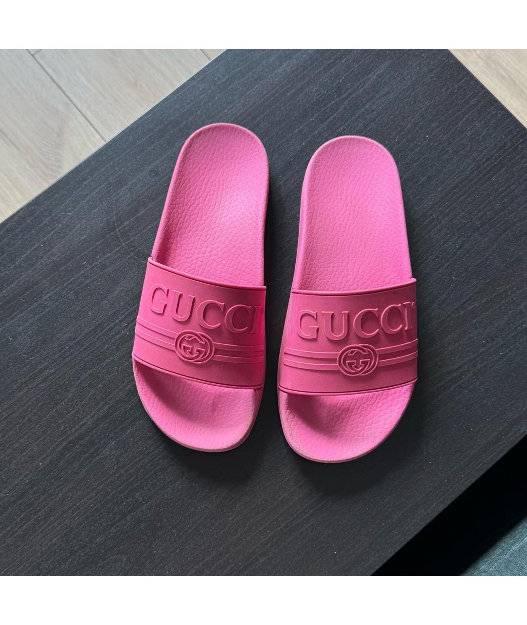 GUCCI Розовые шлепанцы, фото 2