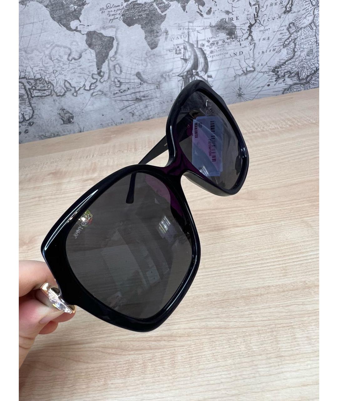 JIMMY CHOO Черные пластиковые солнцезащитные очки, фото 5