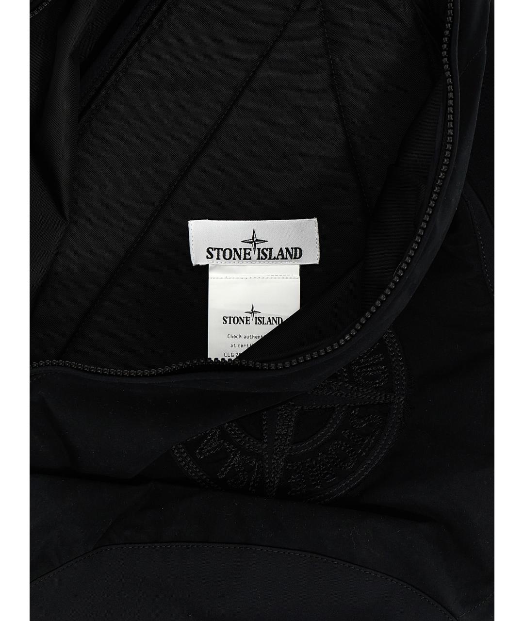 STONE ISLAND Черный синтетический рюкзак, фото 4
