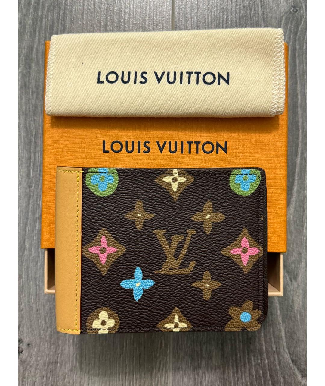 LOUIS VUITTON Коричневый кошелек, фото 9