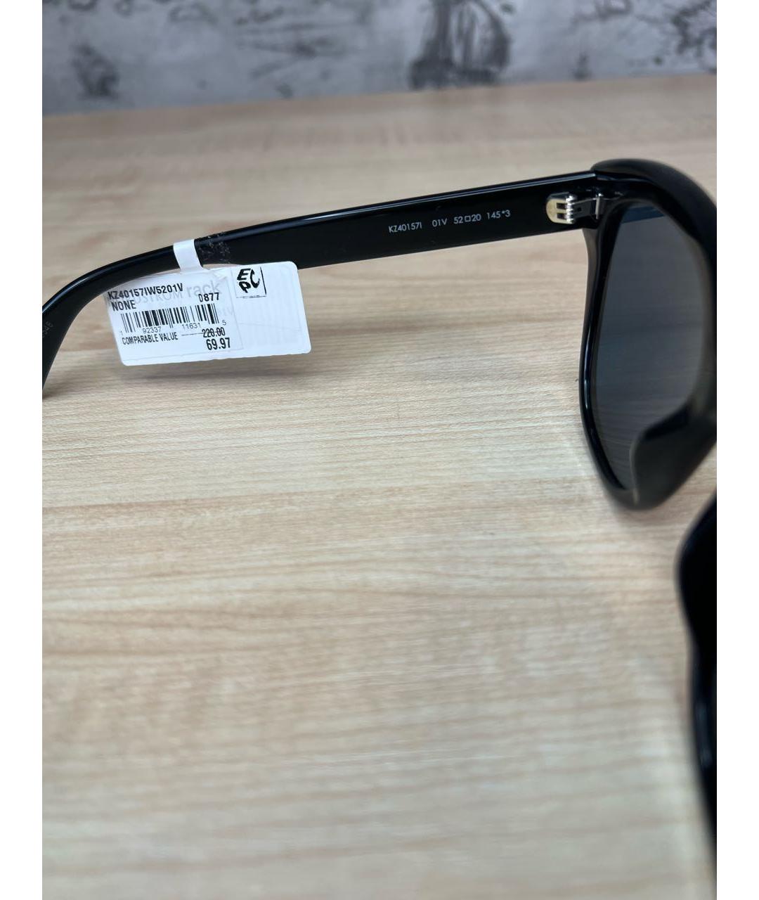 KENZO Черные пластиковые солнцезащитные очки, фото 4
