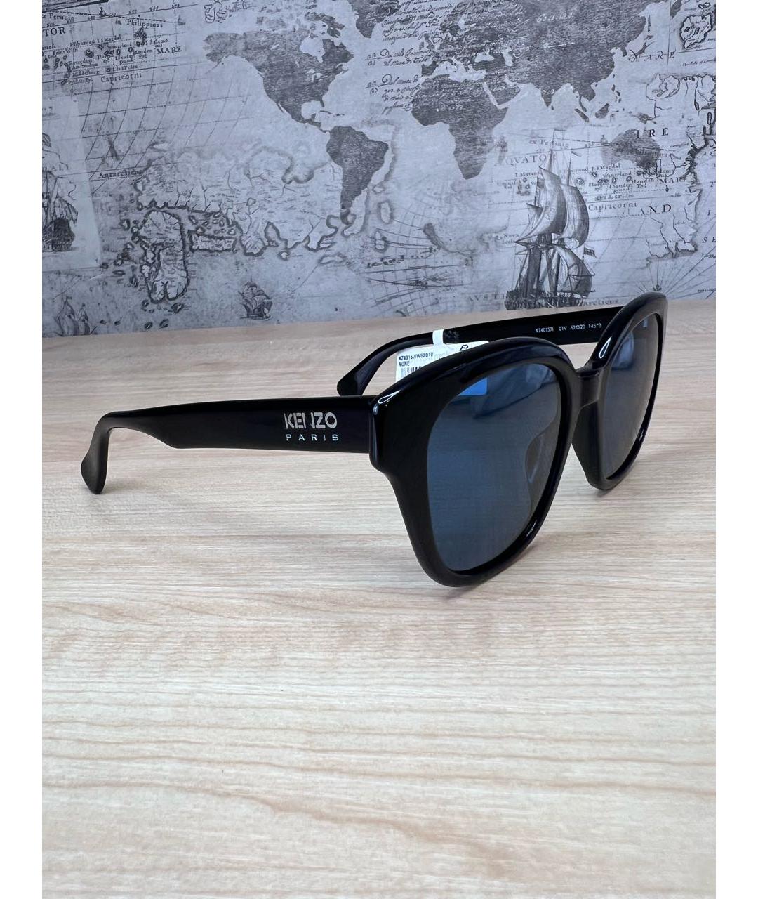 KENZO Черные пластиковые солнцезащитные очки, фото 2