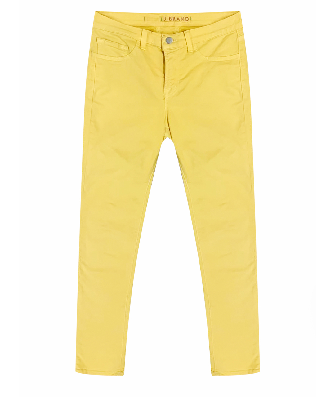 JBRAND Золотые хлопко-эластановые джинсы слим, фото 1