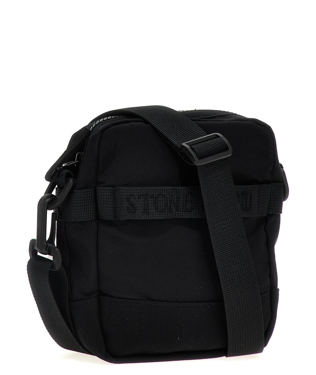 STONE ISLAND Черная синтетическая сумка на плечо, фото 2
