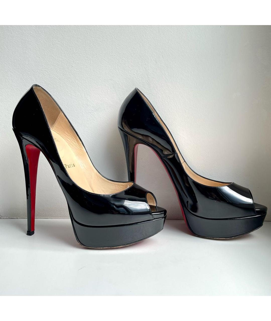 CHRISTIAN LOUBOUTIN Черные туфли из лакированной кожи, фото 6