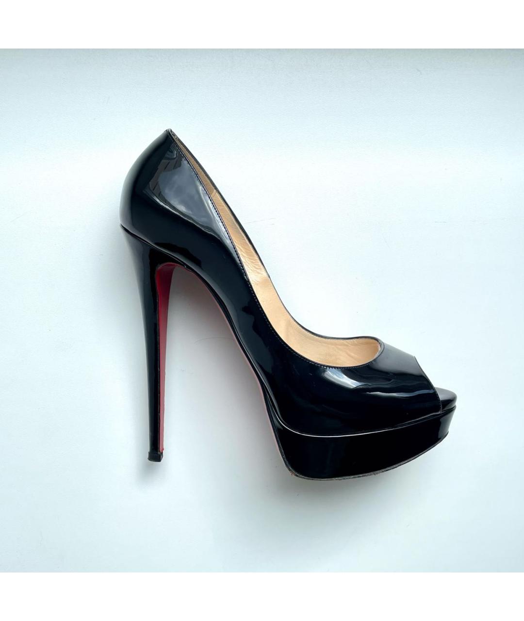 CHRISTIAN LOUBOUTIN Черные туфли из лакированной кожи, фото 9