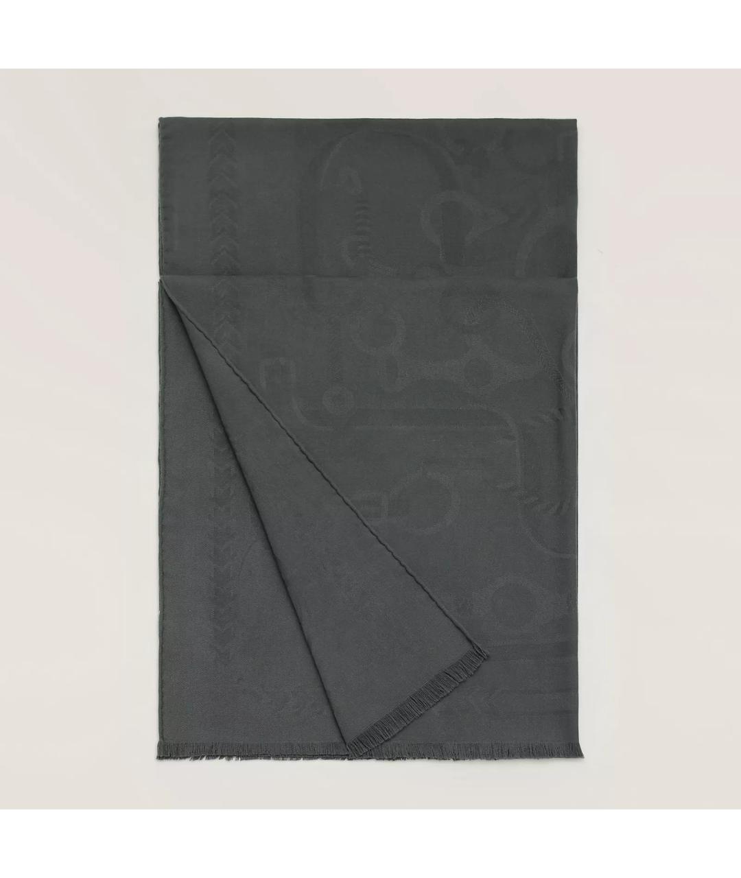 HERMES PRE-OWNED Серый кашемировый шарф, фото 8