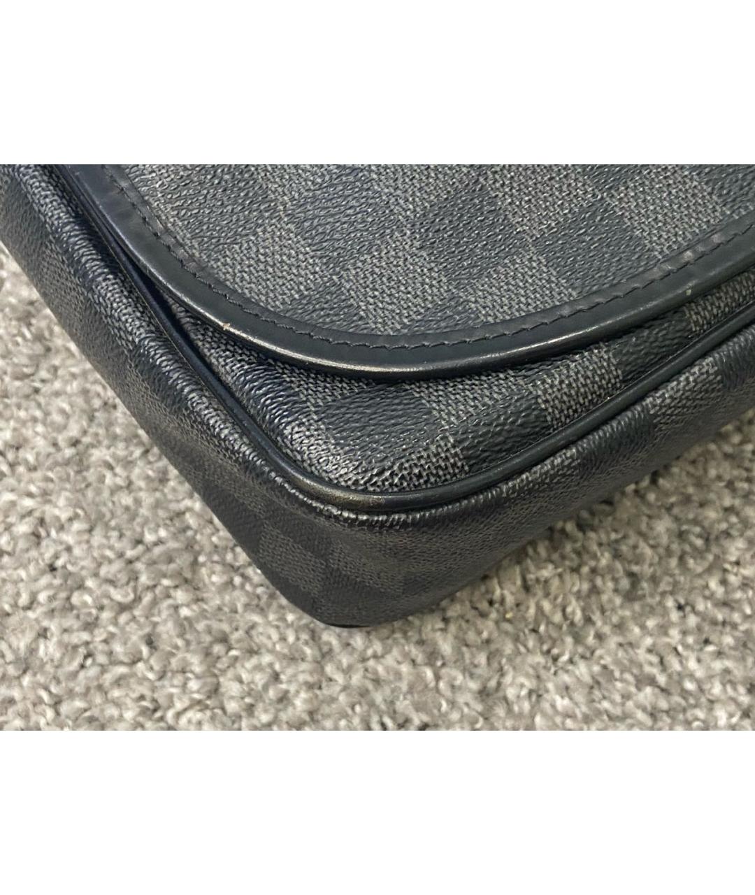 LOUIS VUITTON PRE-OWNED Антрацитовая сумка на плечо, фото 5