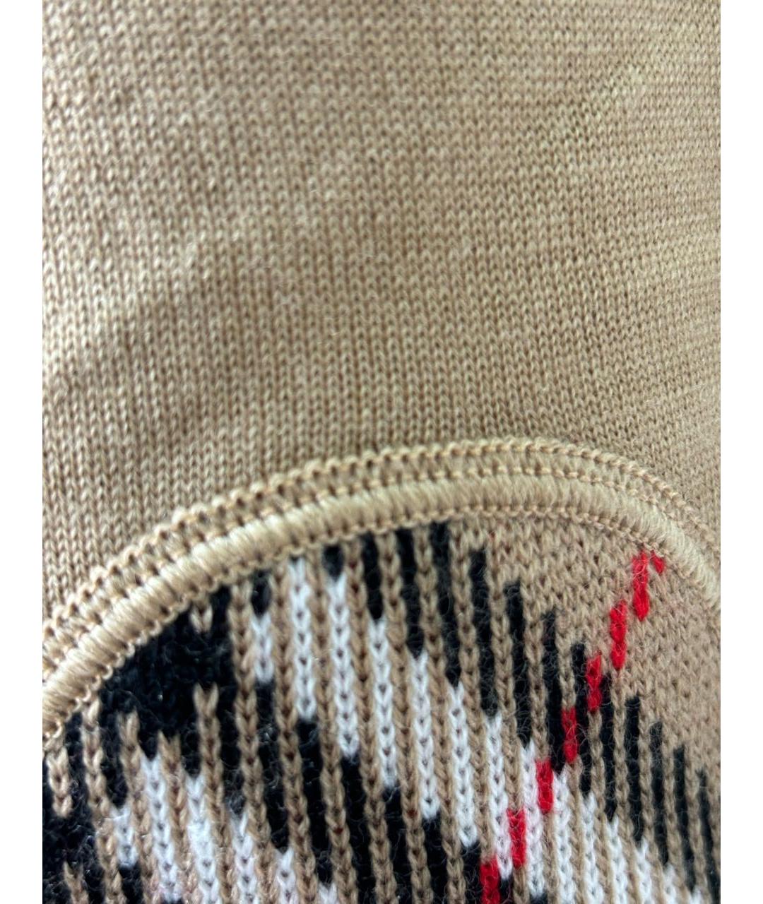 BURBERRY Бежевый шерстяной джемпер / свитер, фото 4