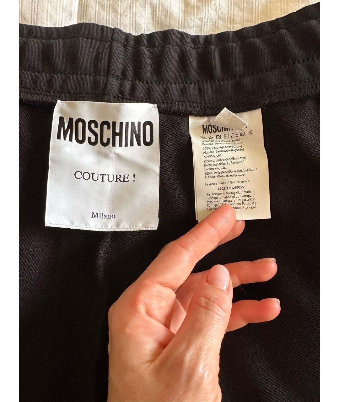 MOSCHINO Черный хлопковый спортивный костюм, фото 3