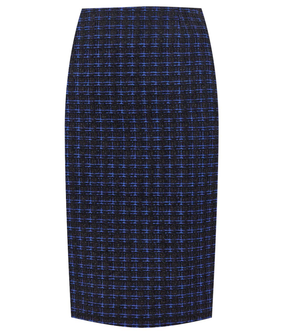CHANEL Темно-синяя полиэстеровая юбка миди, фото 1