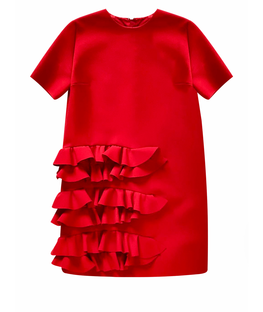 MSGM Красное полиэстеровое повседневное платье, фото 1