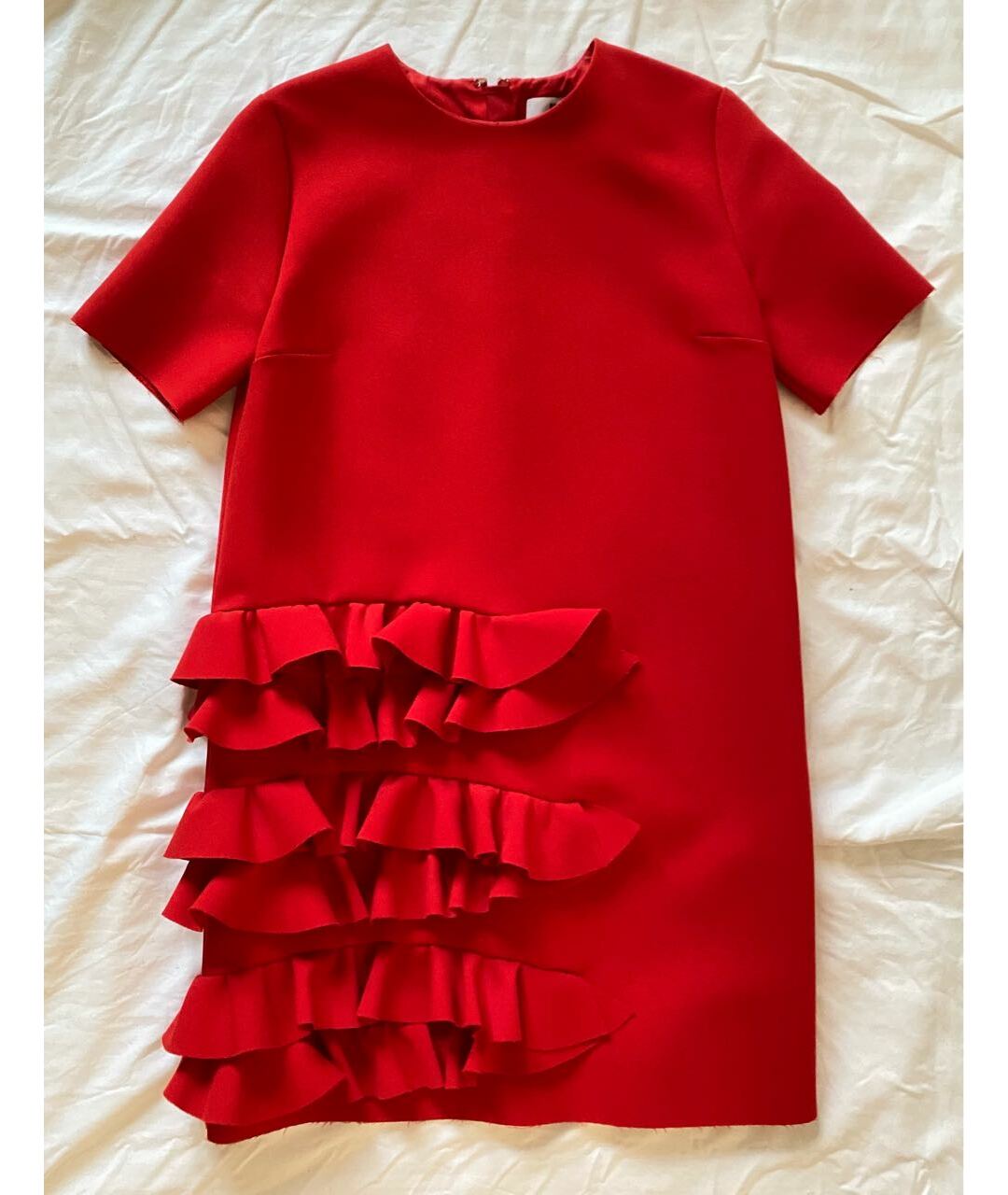 MSGM Красное полиэстеровое повседневное платье, фото 7