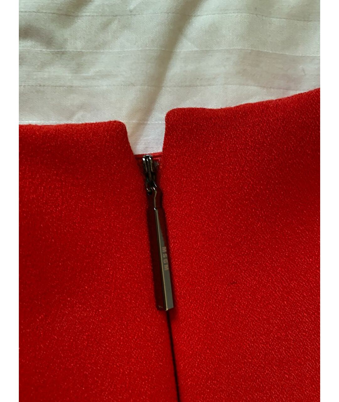 MSGM Красное полиэстеровое повседневное платье, фото 3