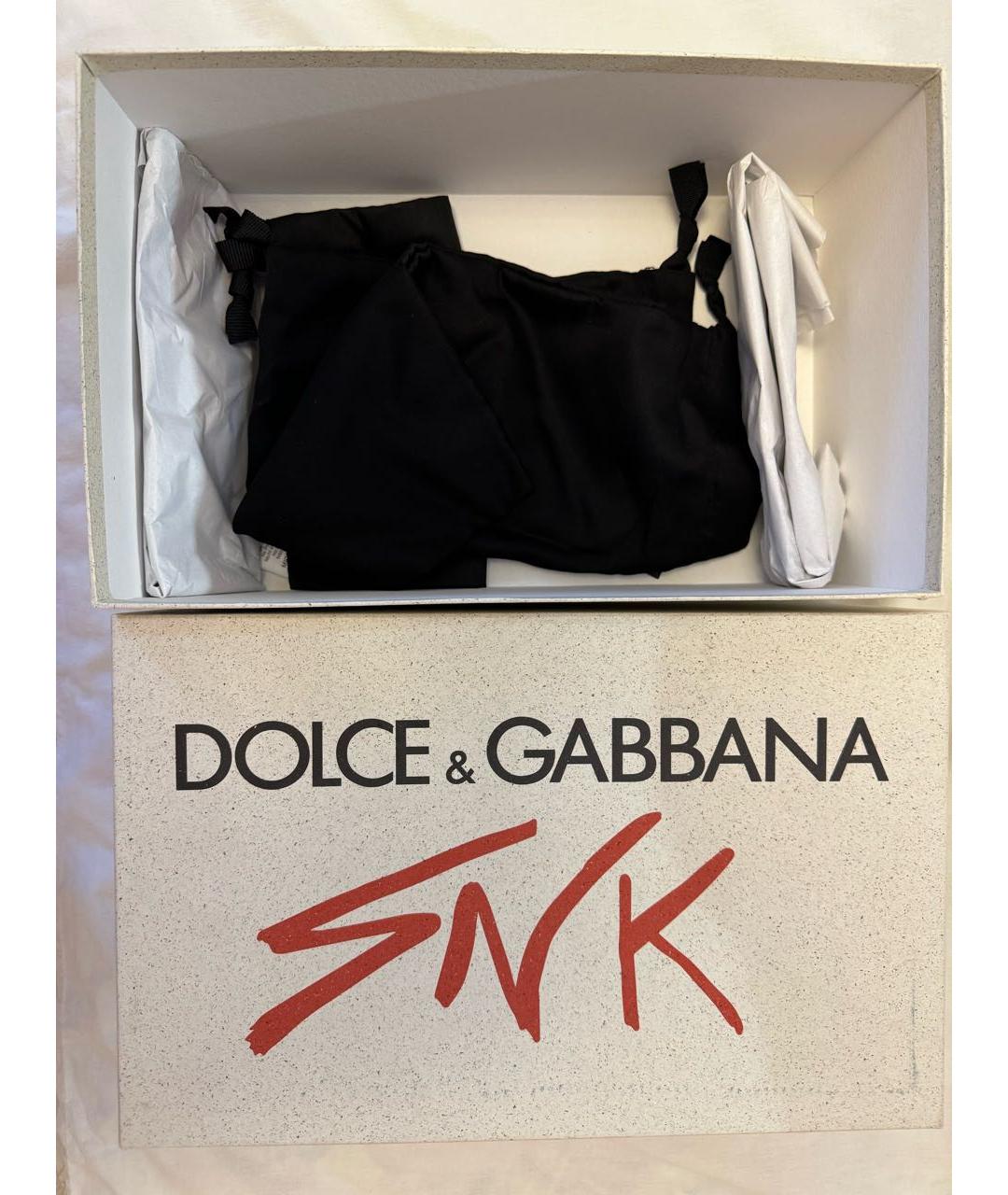 DOLCE&GABBANA Белые кожаные кеды, фото 6
