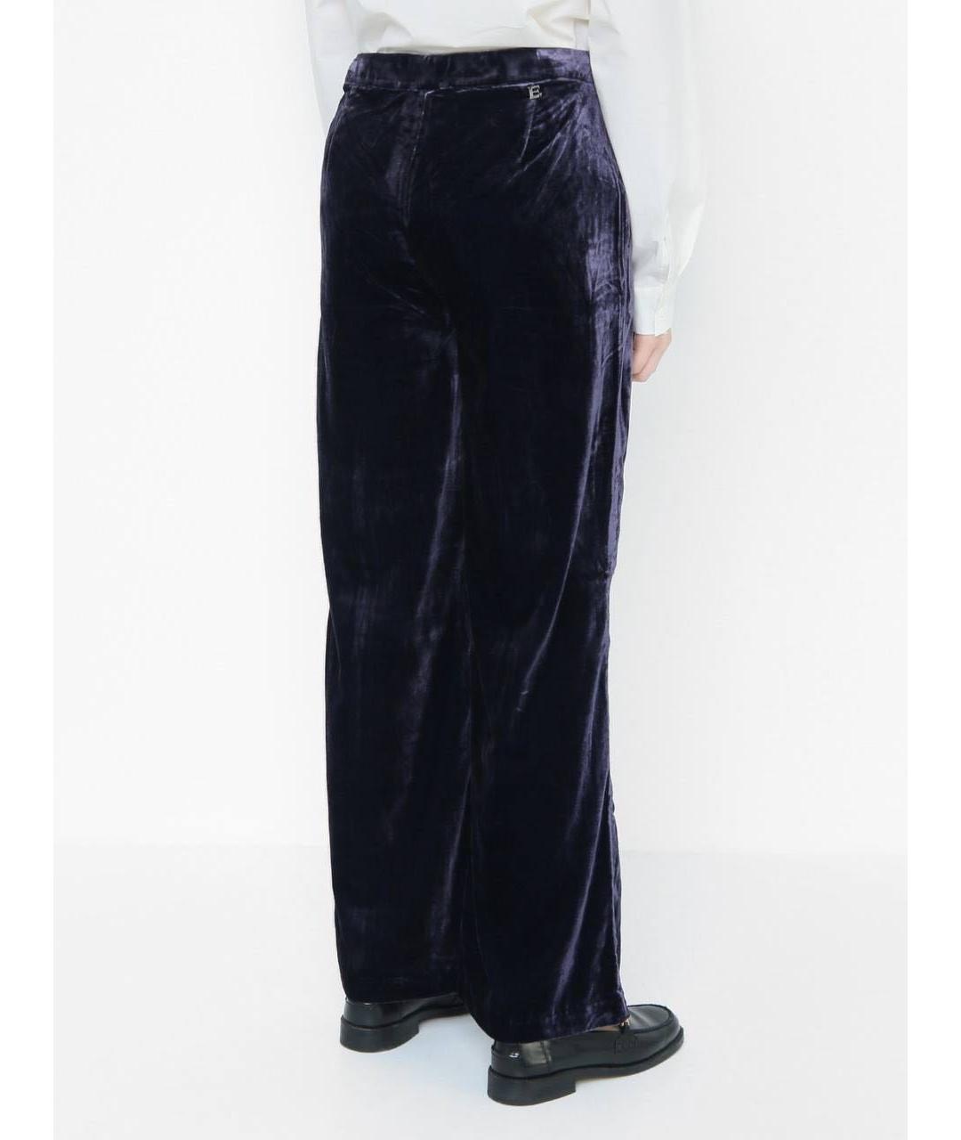 ERMANNO SCERVINO Темно-синие бархатные брюки и шорты, фото 2