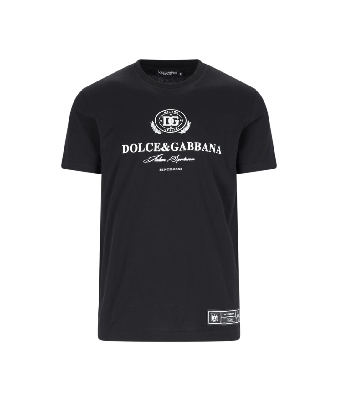 DOLCE&GABBANA Черная хлопковая футболка, фото 1