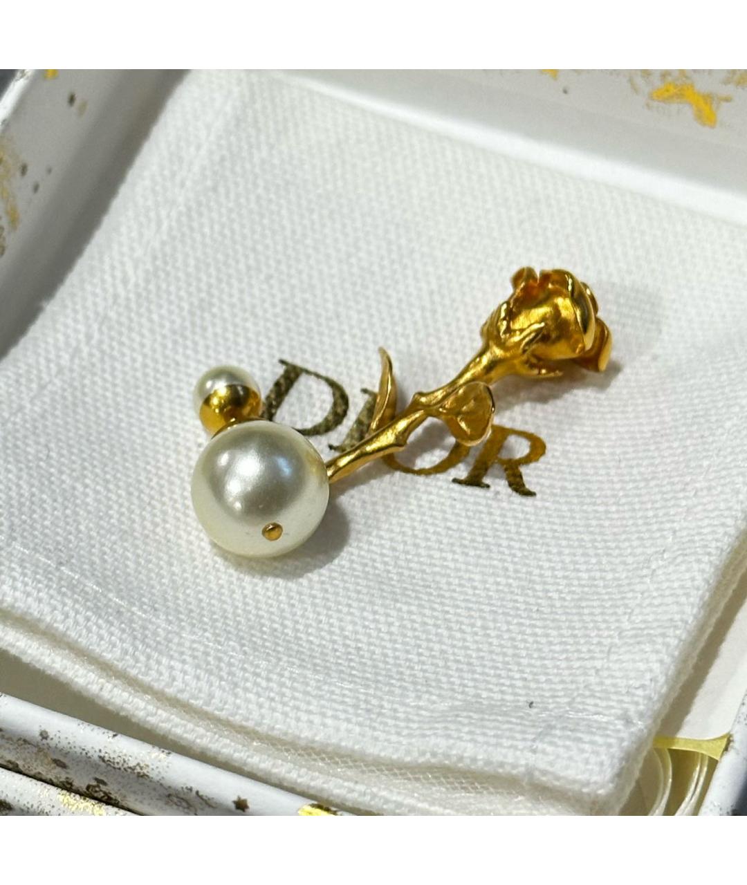 CHRISTIAN DIOR Золотые серьги, фото 4