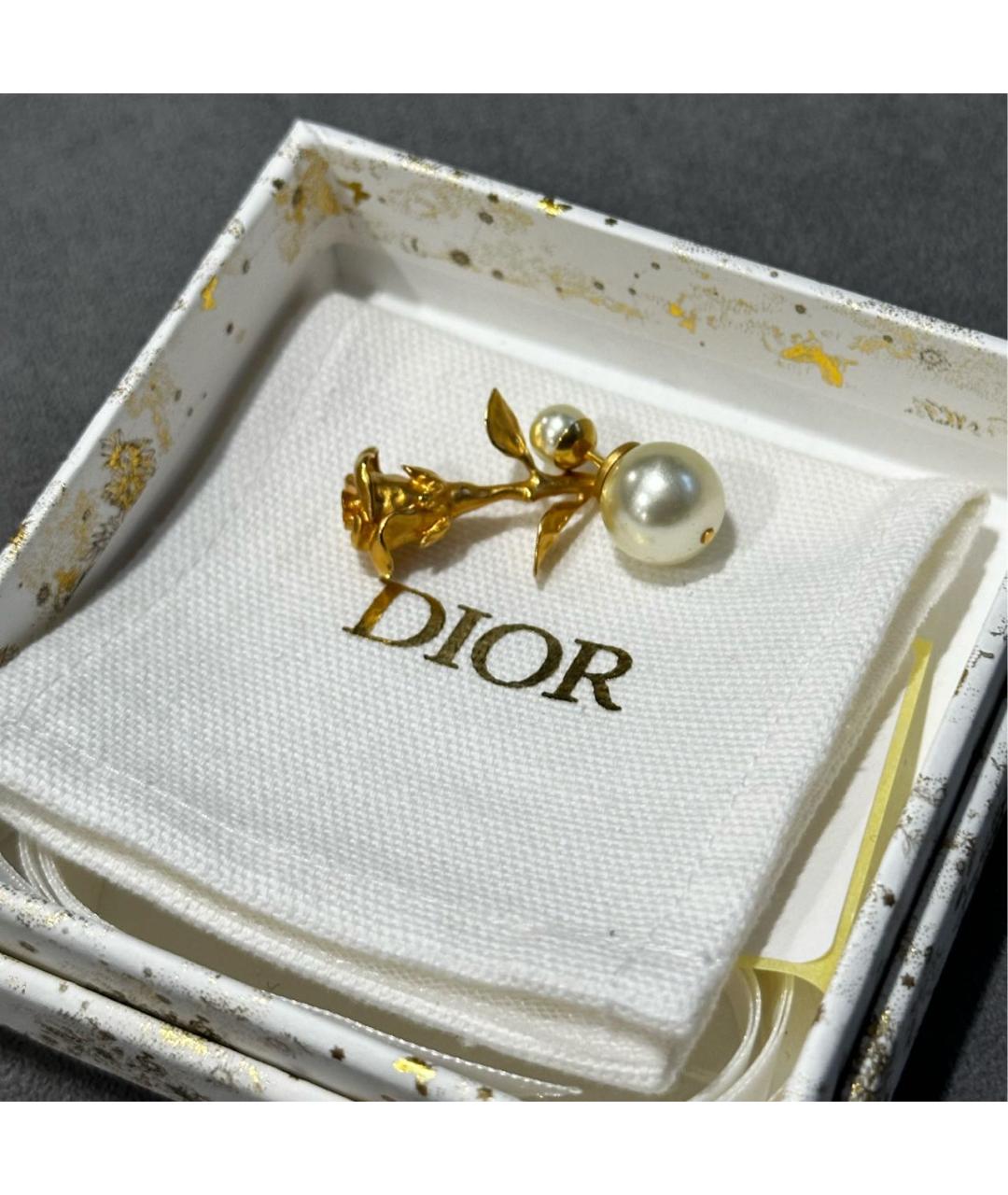 CHRISTIAN DIOR Золотые серьги, фото 3