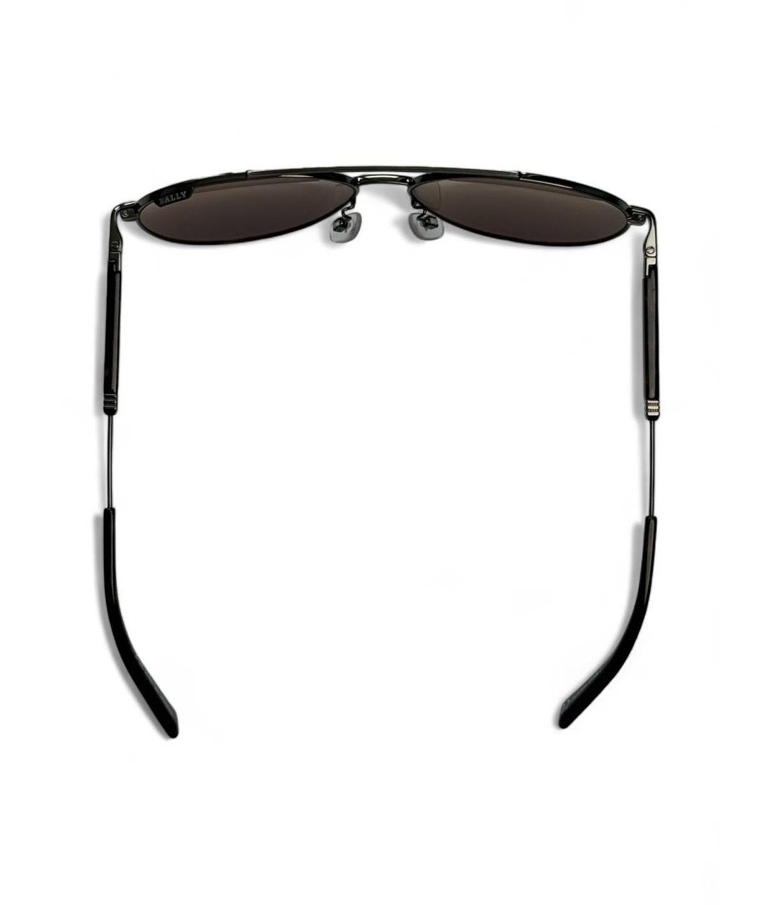 BALLY Черные металлические солнцезащитные очки, фото 3