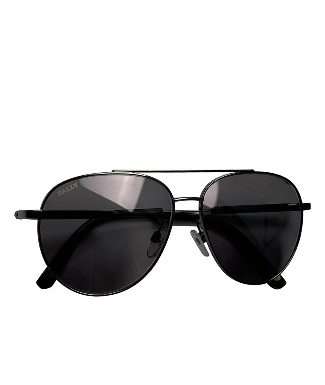 BALLY Черные металлические солнцезащитные очки, фото 1