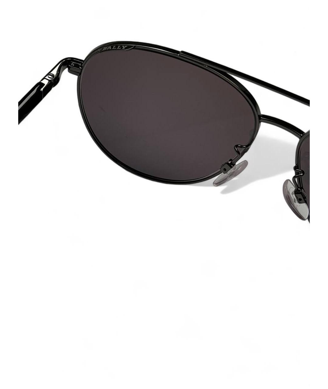 BALLY Черные металлические солнцезащитные очки, фото 2