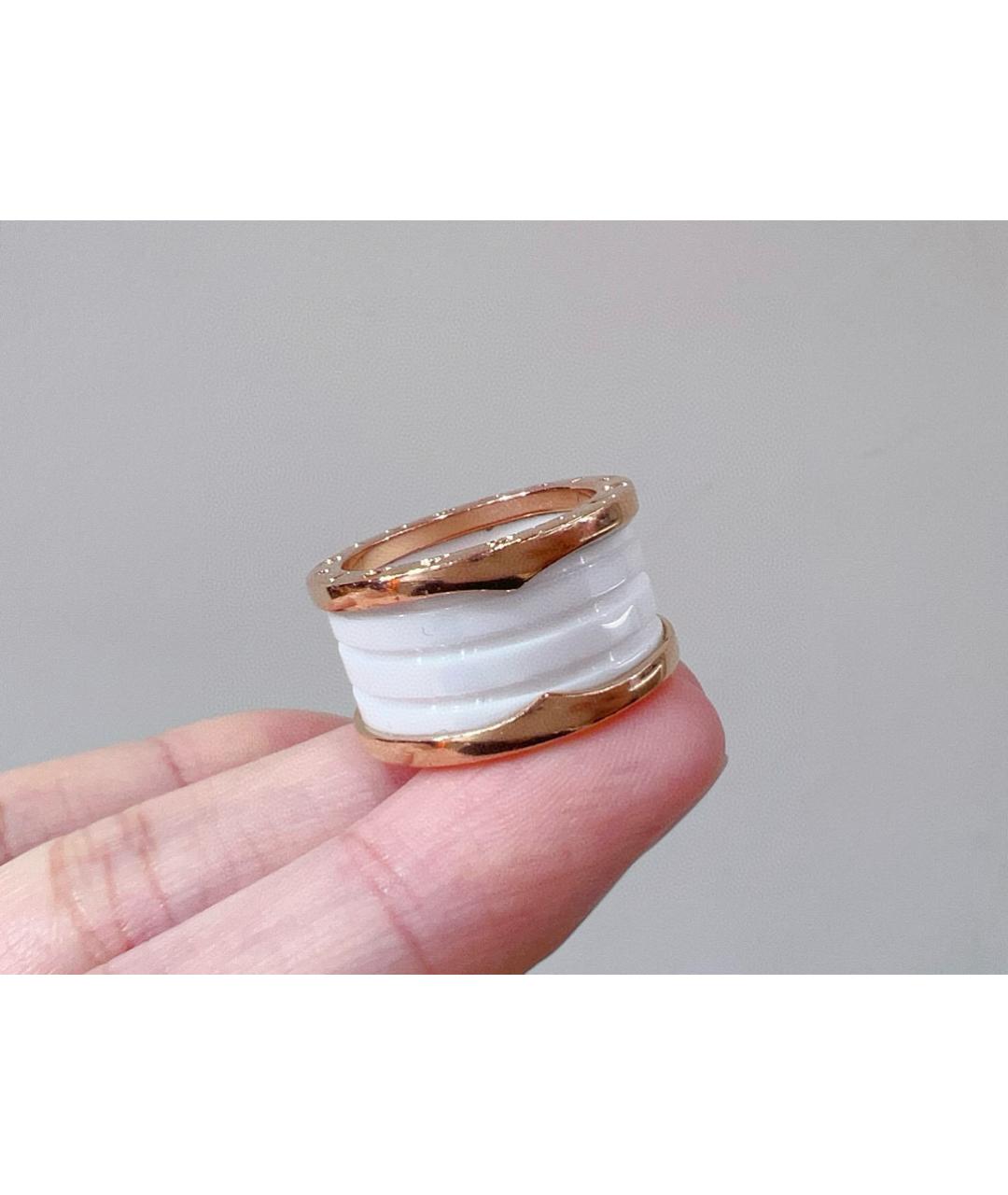 BVLGARI Белое кольцо из розового золота, фото 3
