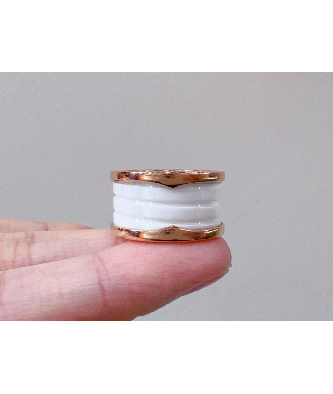 BVLGARI Белое кольцо из розового золота, фото 7