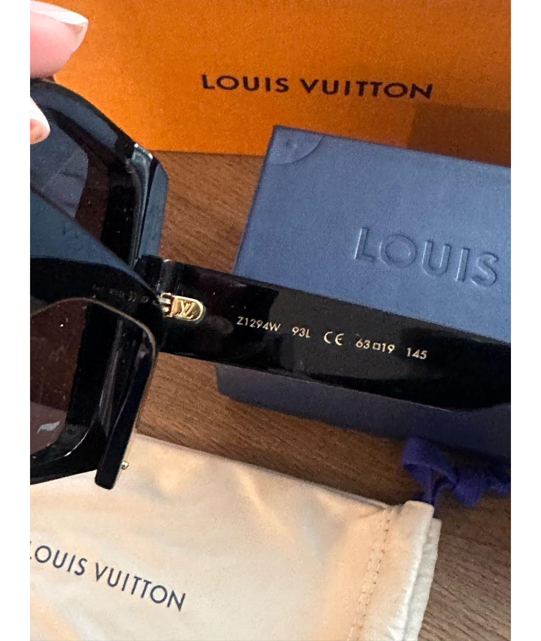 LOUIS VUITTON Черные пластиковые солнцезащитные очки, фото 3