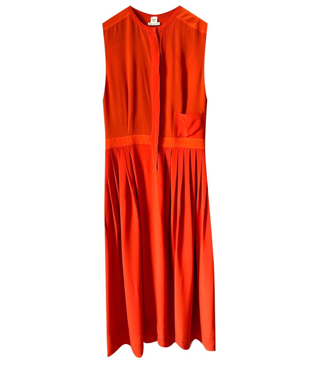 HERMES PRE-OWNED Оранжевое шелковое повседневное платье, фото 1