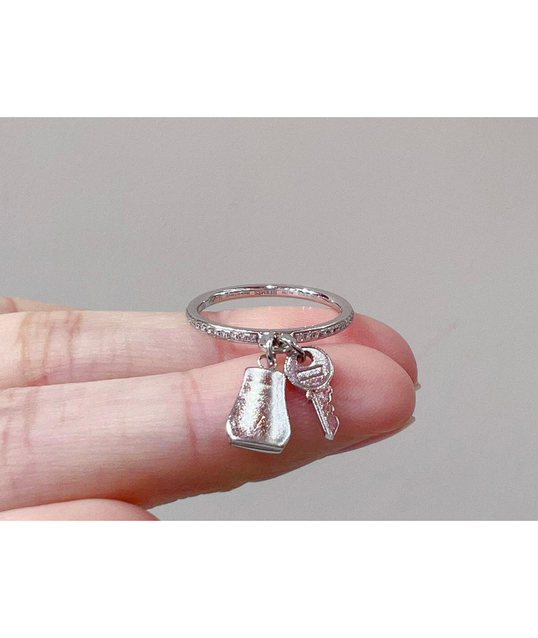 HERMES Белое кольцо из белого золота, фото 6