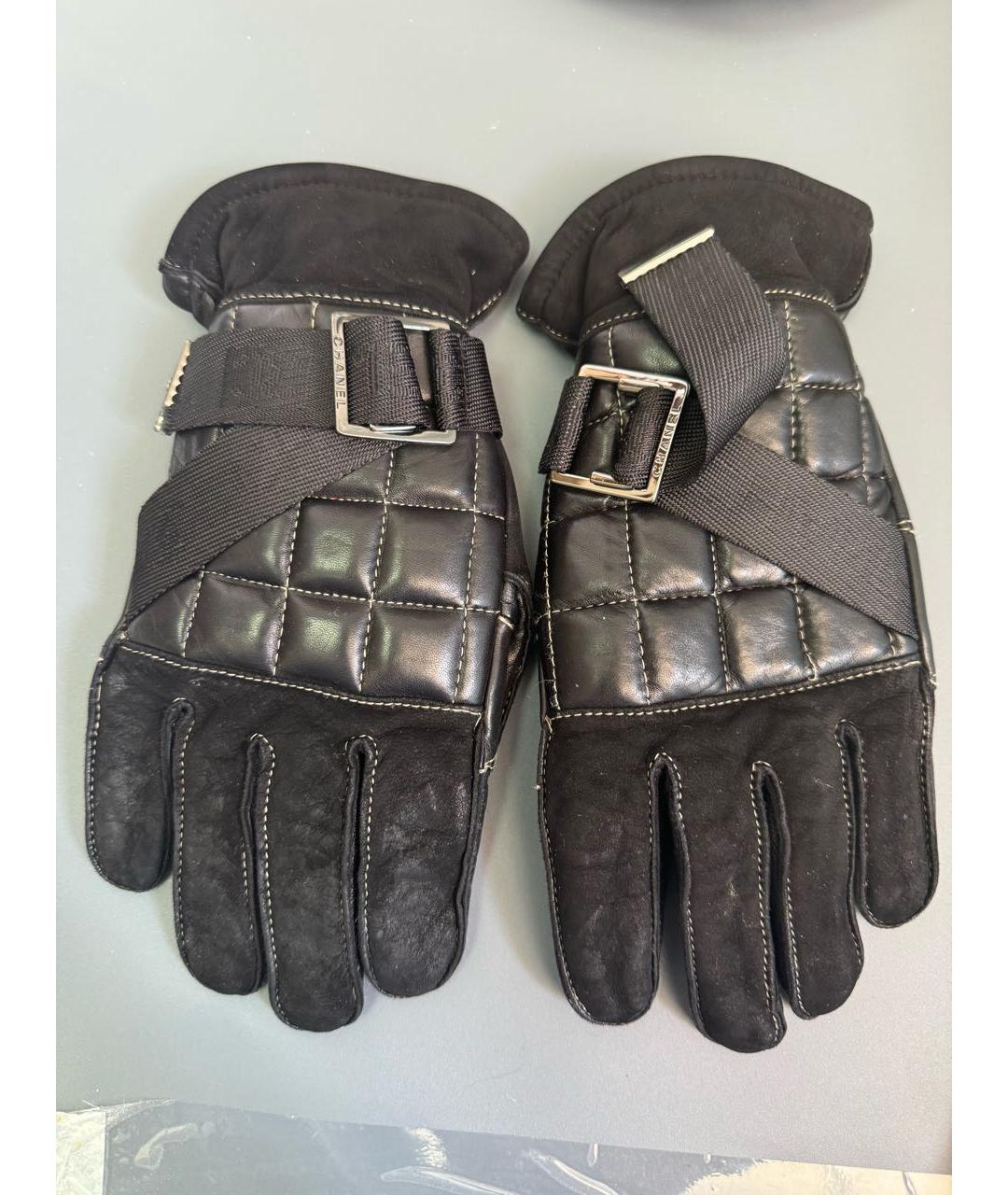 CHANEL Черные кожаные перчатки, фото 7