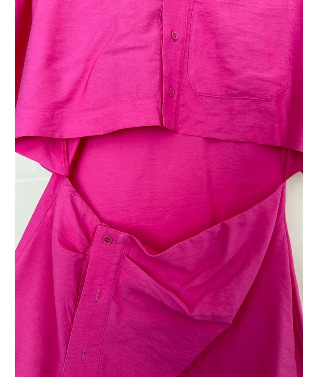 JACQUEMUS Розовое вискозное повседневное платье, фото 3