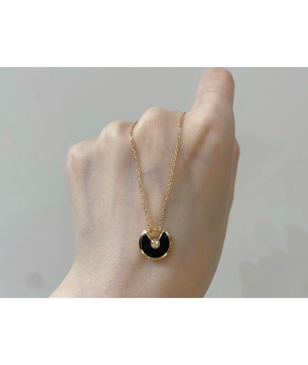 CARTIER Черная подвеска из розового золота, фото 5